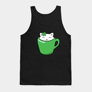 Cute St Patrick's day cat Tank Top